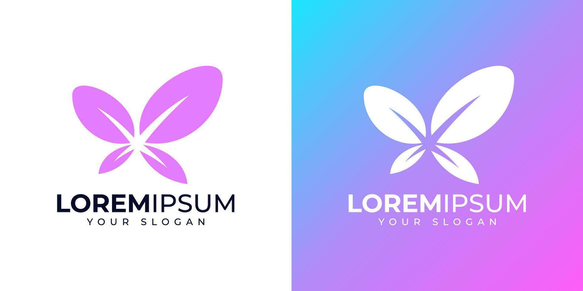 inspiración para el diseño del logotipo de la mariposa natural vector