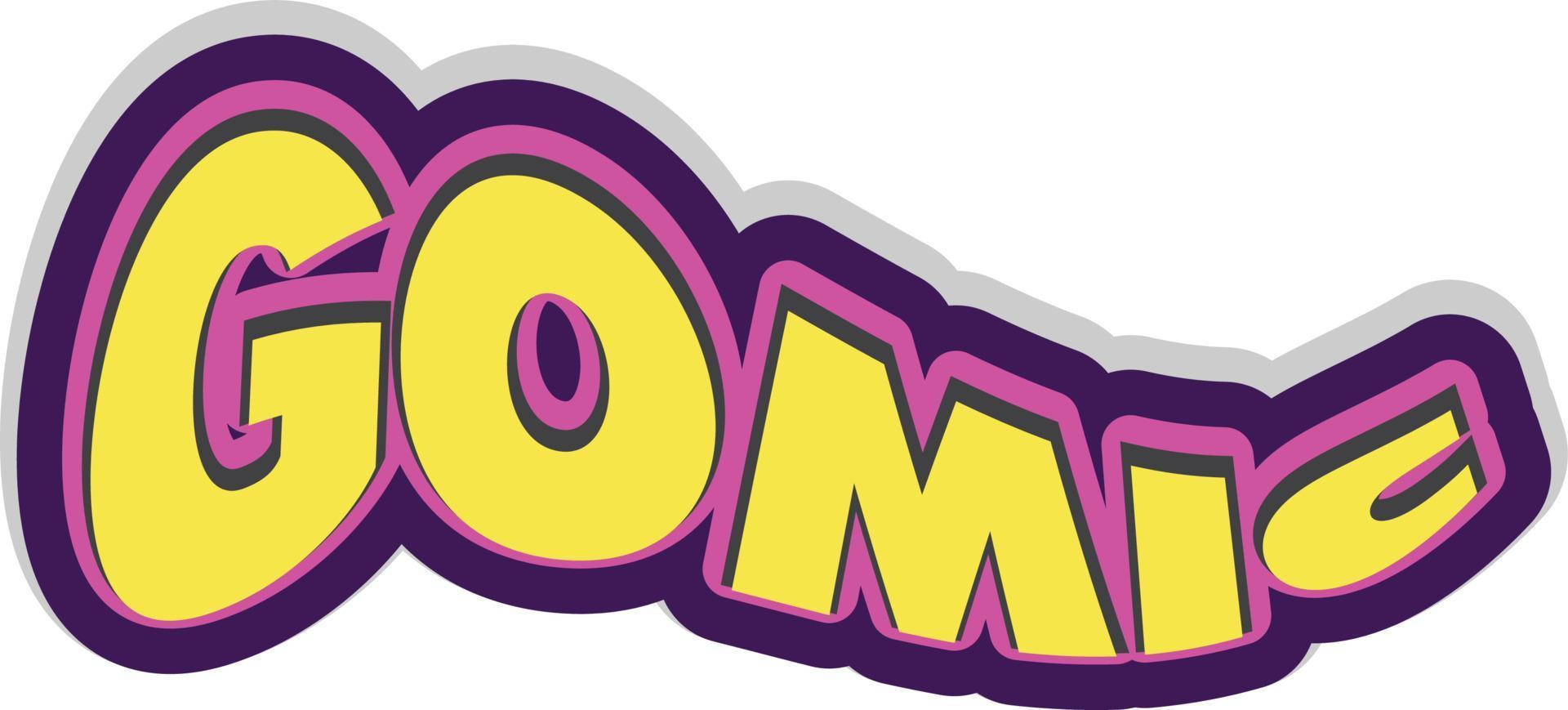 COMIC Text effect template with 3d bold style use vector