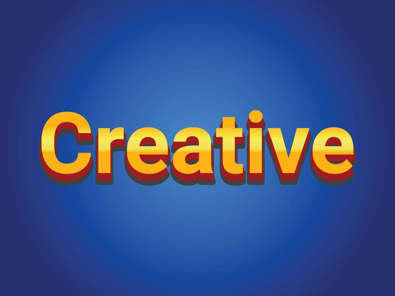 CREATIVE text effect template with 3d bold style use for logo vector