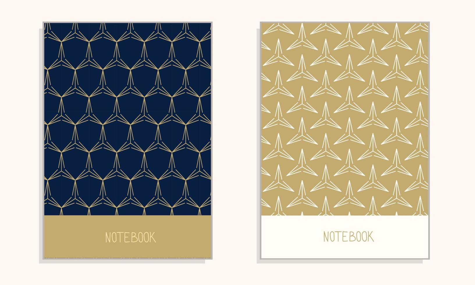 Cover for notebook or annual report in luxury style. Vector illustration