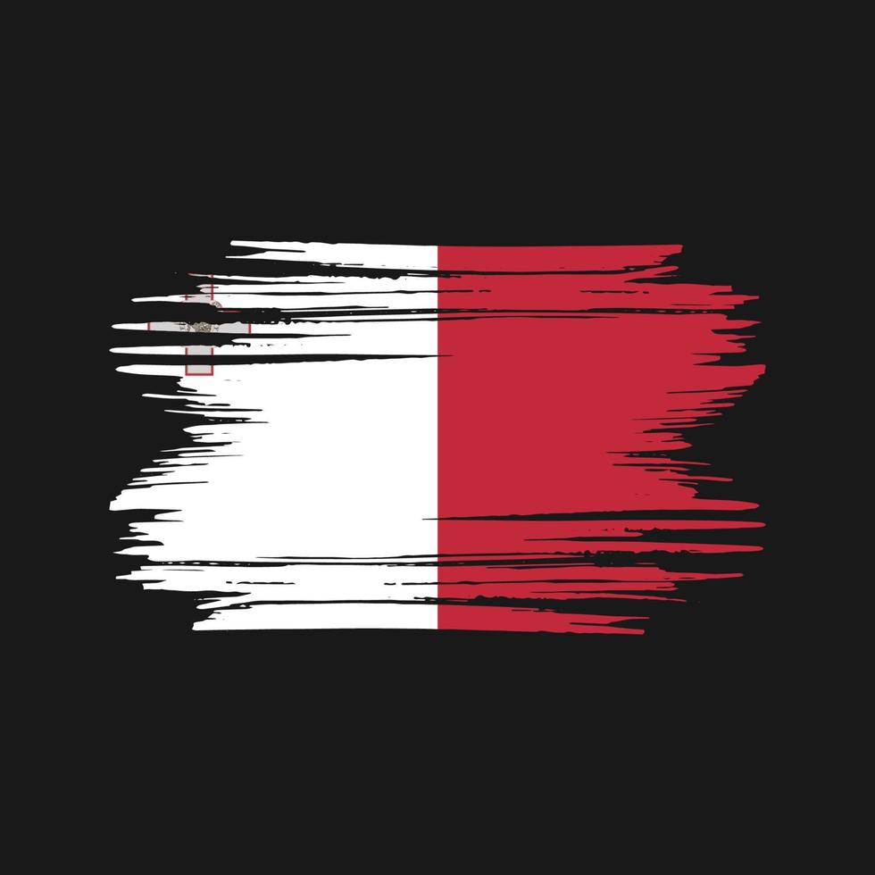 Malta Flag Brush Strokes. National Flag vector