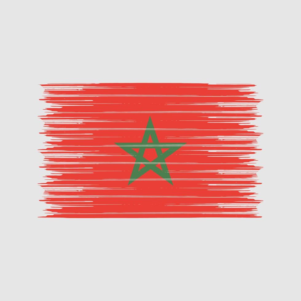 cepillo de bandera de marruecos. bandera nacional vector