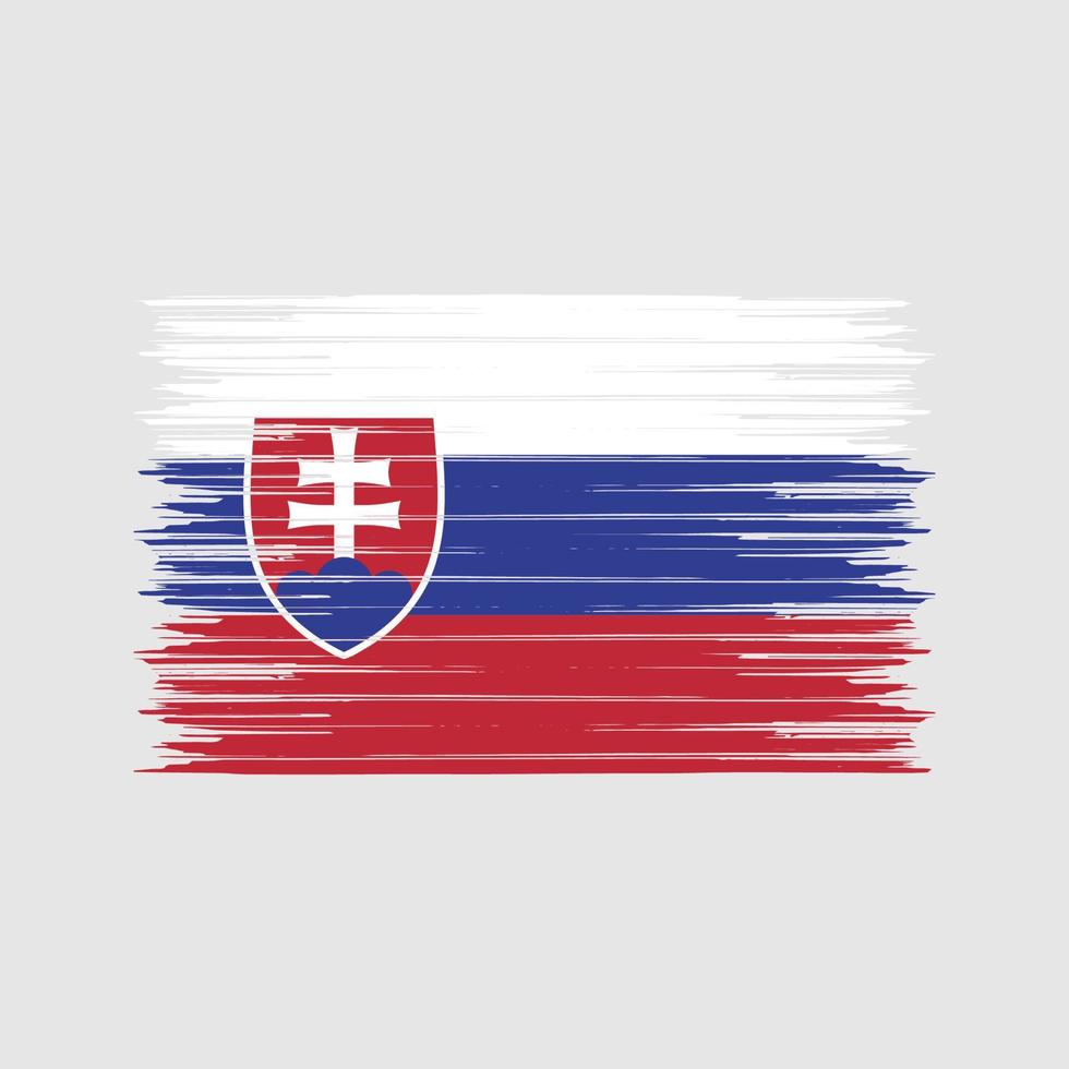 cepillo de bandera de eslovaquia. bandera nacional vector