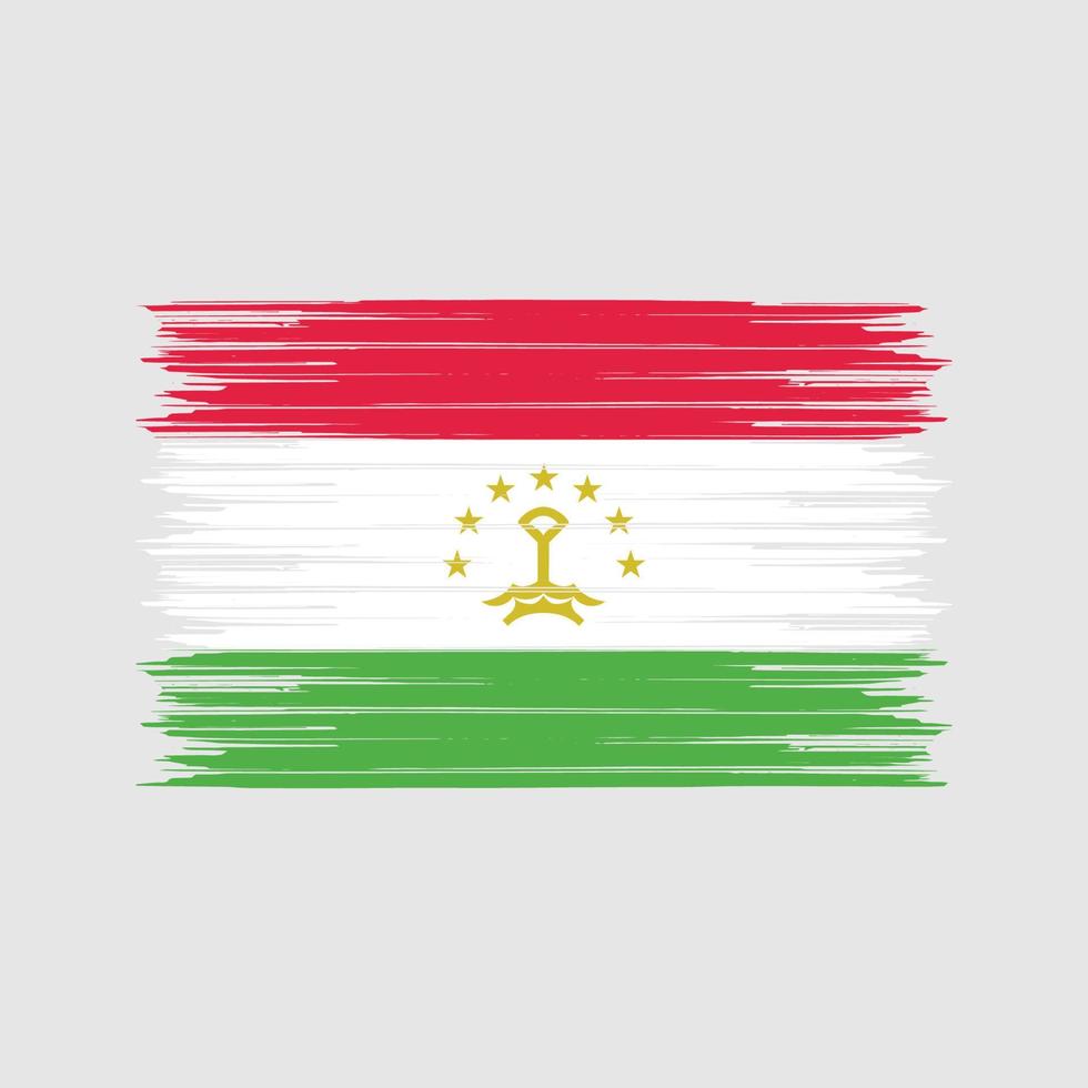 cepillo de bandera de tayikistán. bandera nacional vector