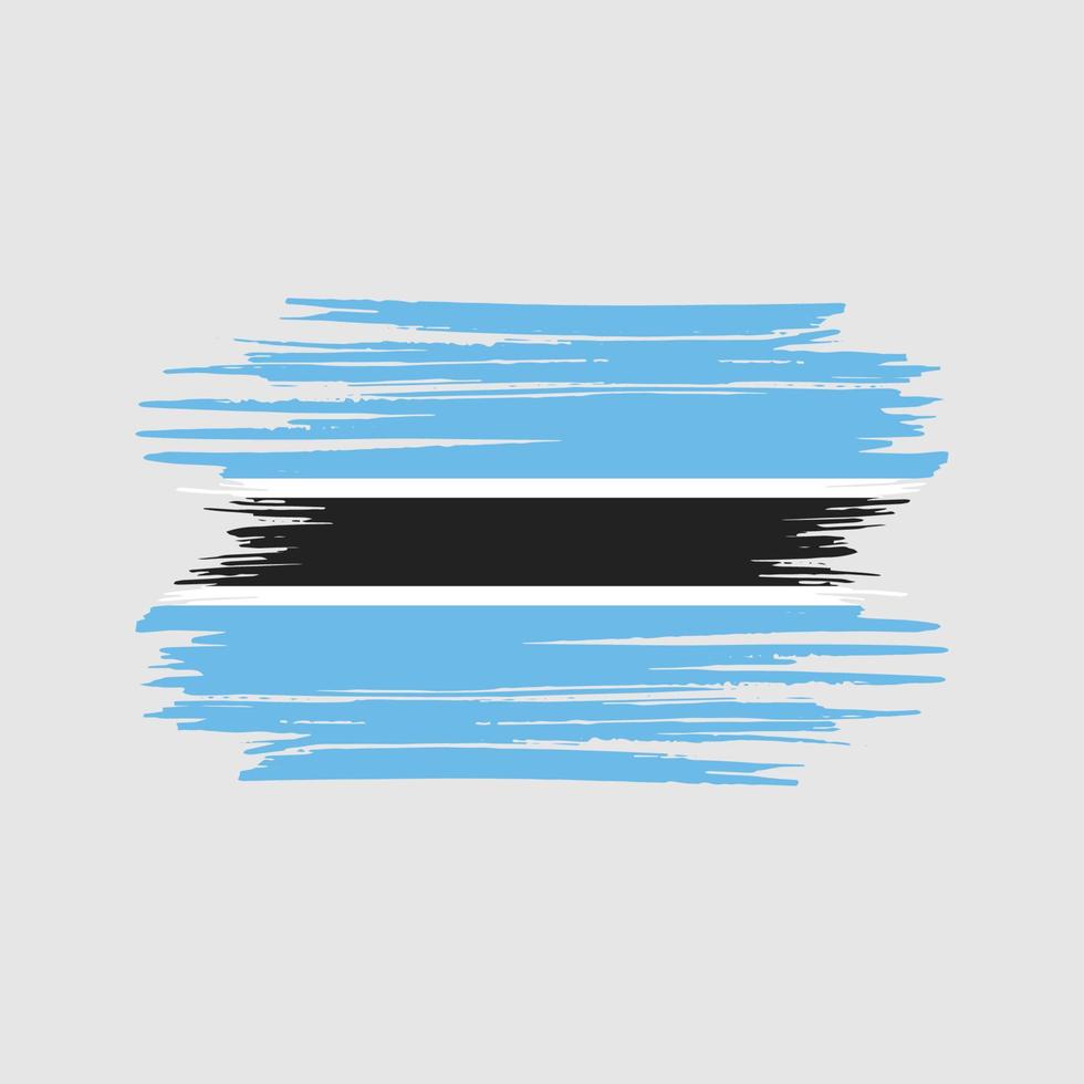 Botswana Flag Brush Strokes. National Flag vector