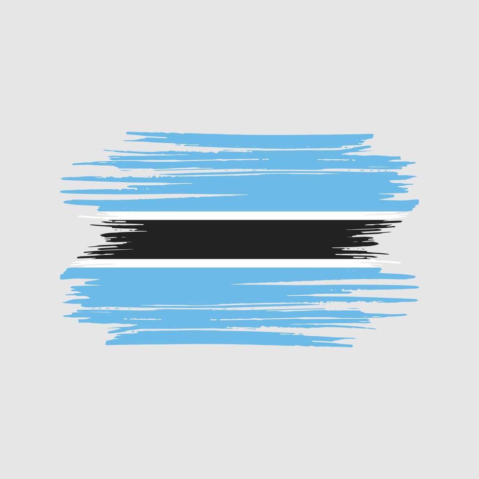 Botswana Flag Brush Strokes. National Flag vector