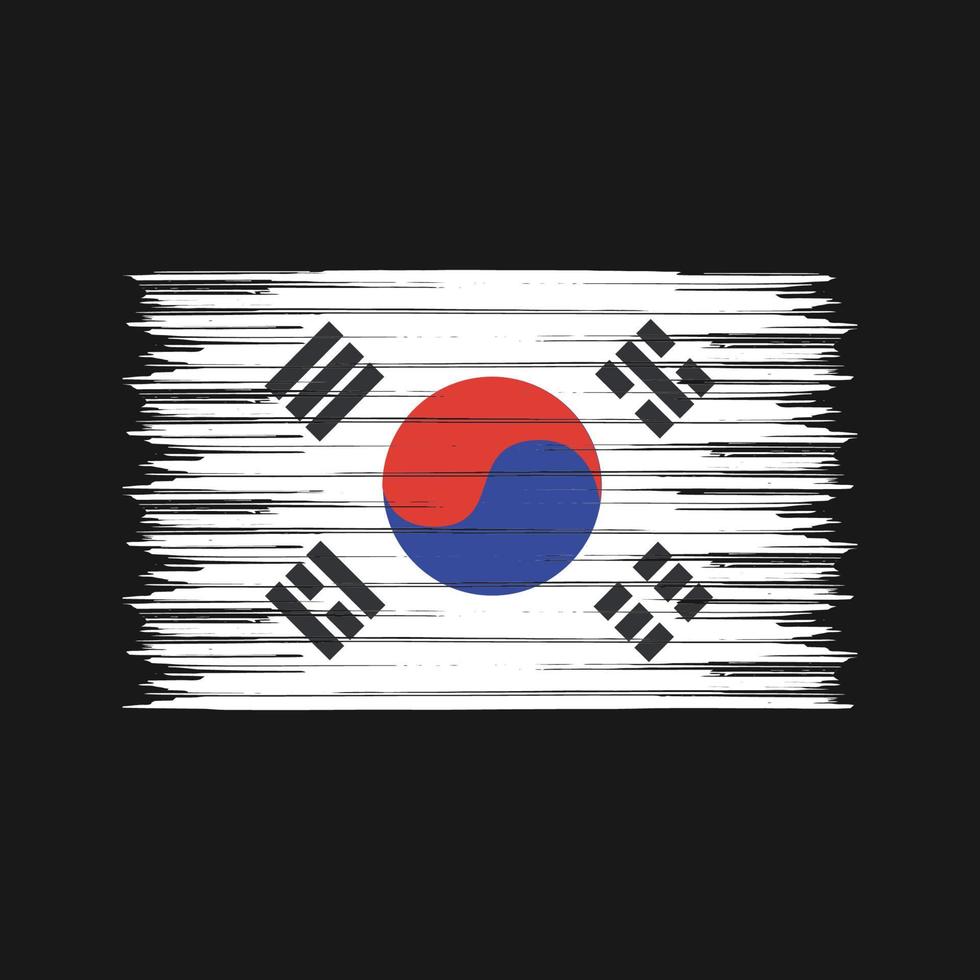 South Korea Flag Brush. National Flag vector