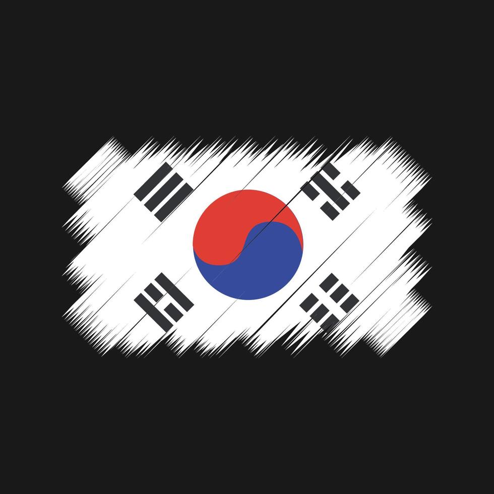 South Korea Flag Brush Vector. National Flag vector
