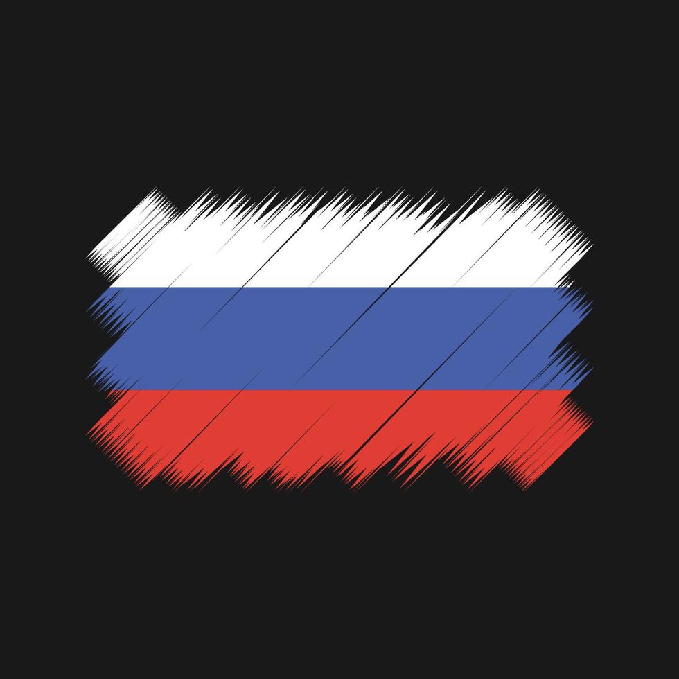 vector de pincel de bandera de rusia. bandera nacional