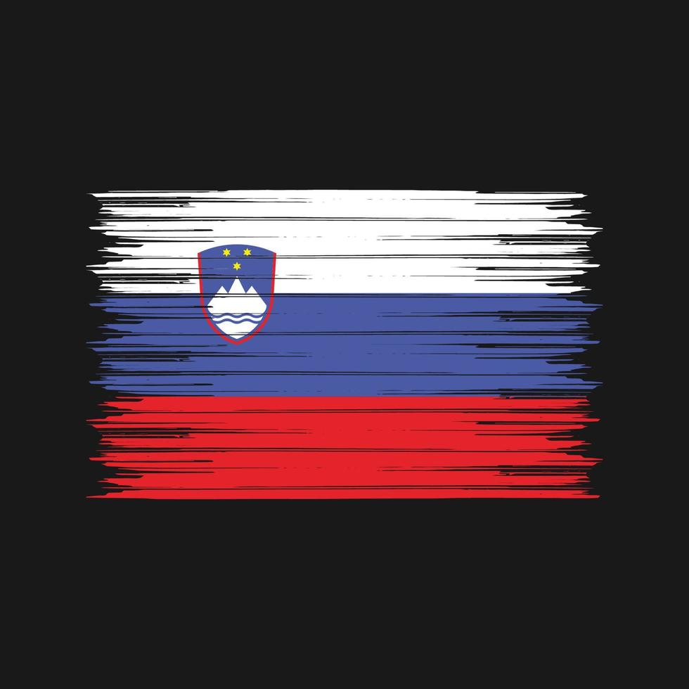 Slovenia Flag Brush. National Flag vector
