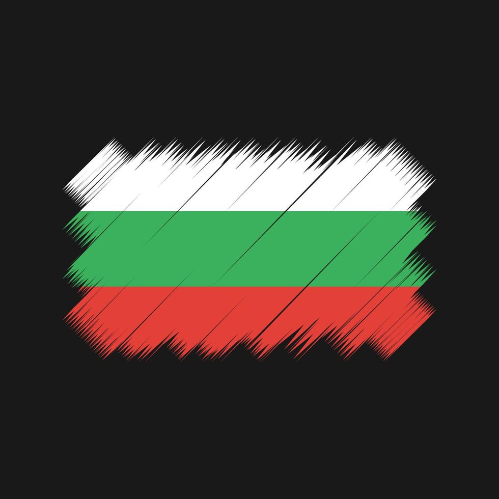 vector de pincel de bandera de bulgaria. bandera nacional