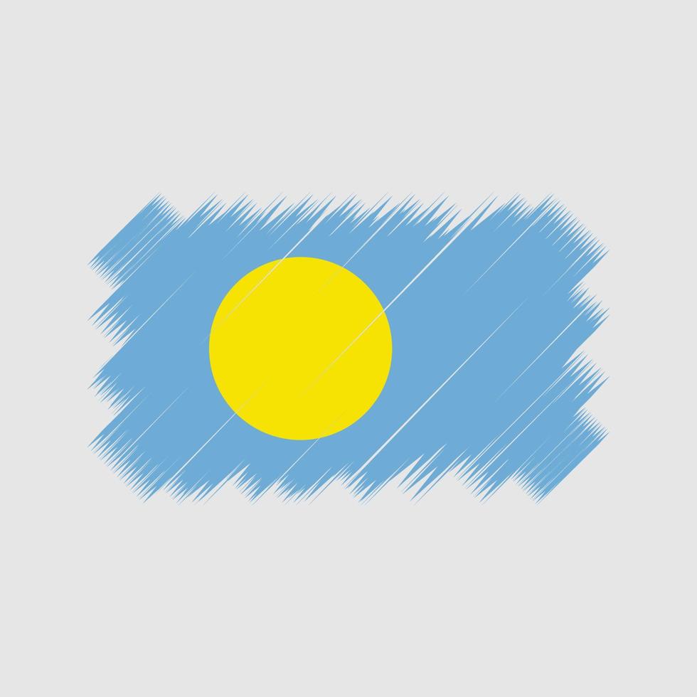 Palau Flag Brush Vector. National Flag vector