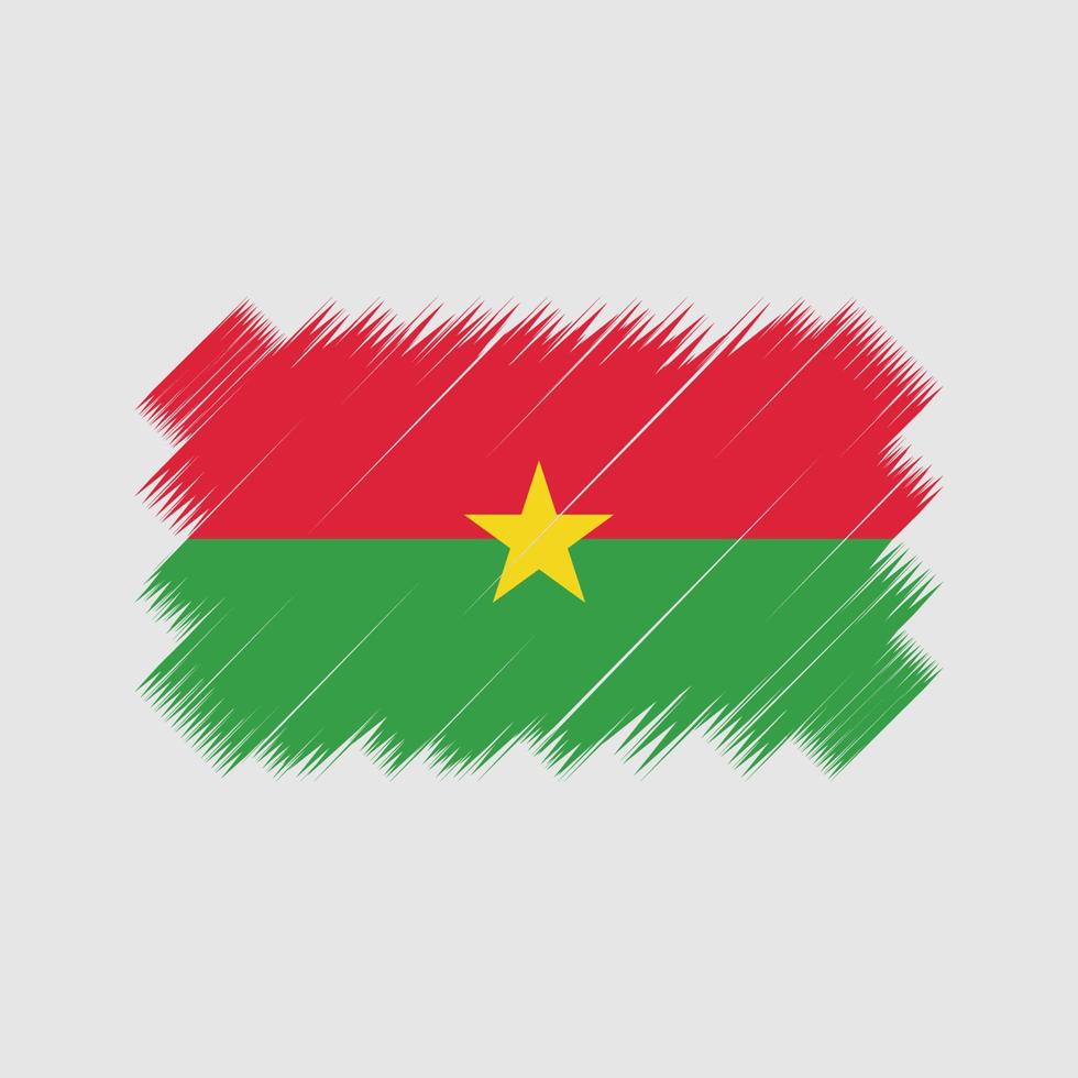vector de pincel de bandera de burkina faso. bandera nacional