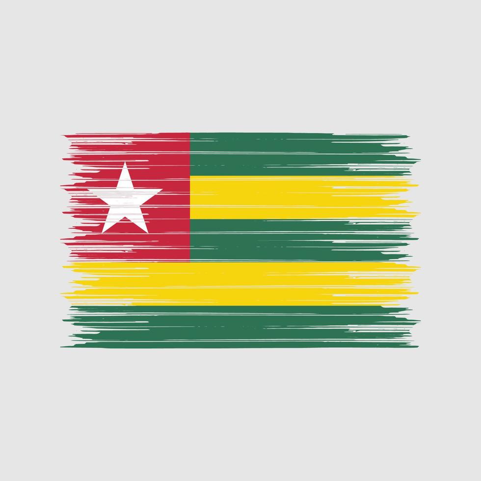 pincel de bandera togo. bandera nacional vector