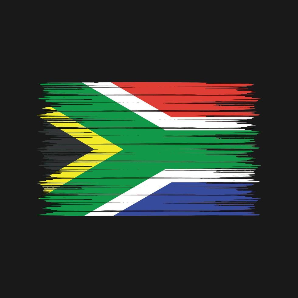 South Africa Flag Brush. National Flag vector