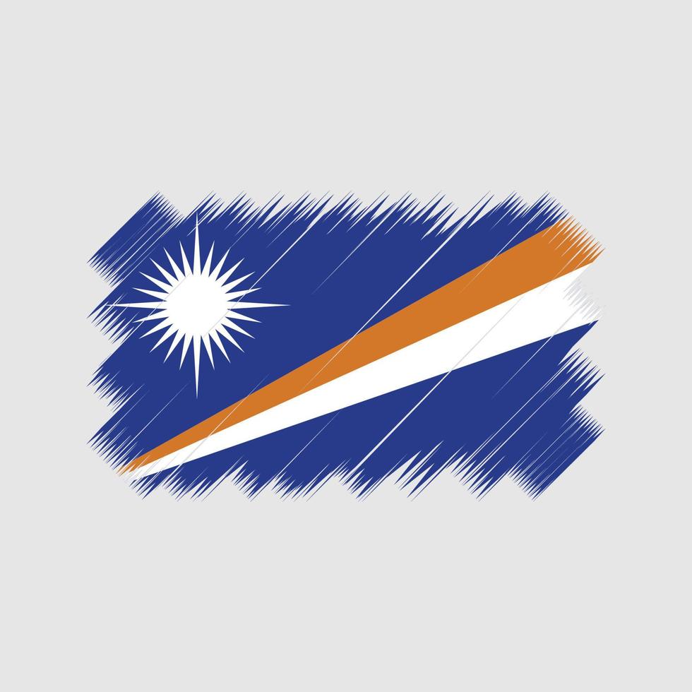 Marshall Islands Flag Brush Vector. National Flag vector