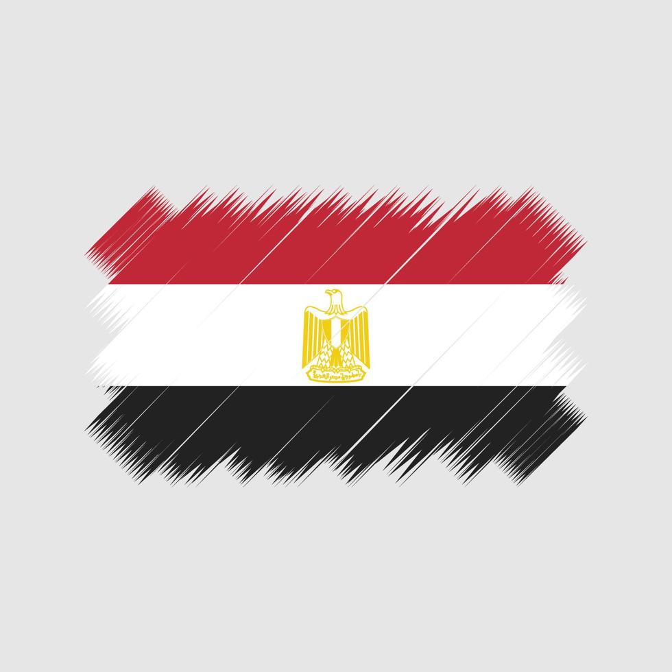 vector de pincel de bandera de egipto. bandera nacional