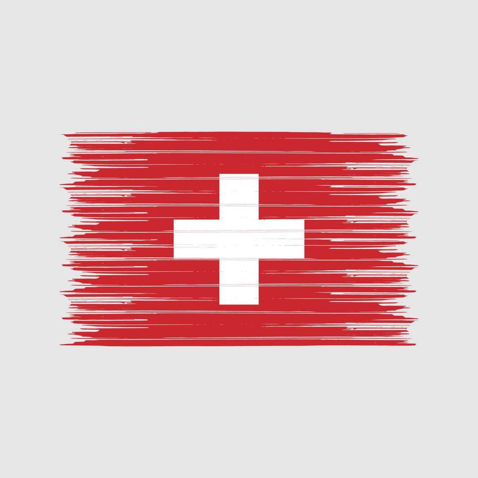 Switzerland Flag Brush. National Flag vector