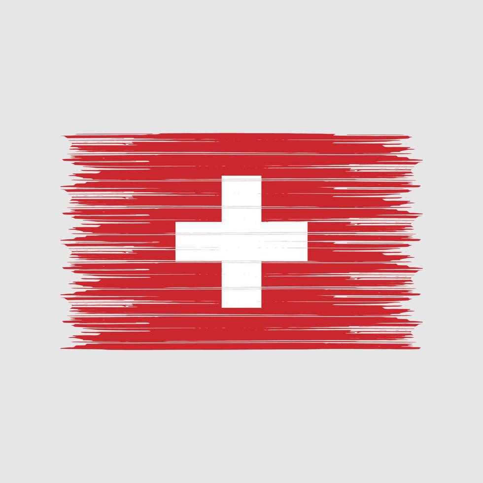 cepillo de bandera suiza. bandera nacional vector