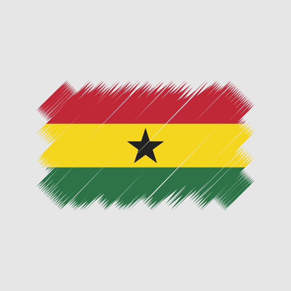 Ghana Flag Brush Vector. National Flag vector