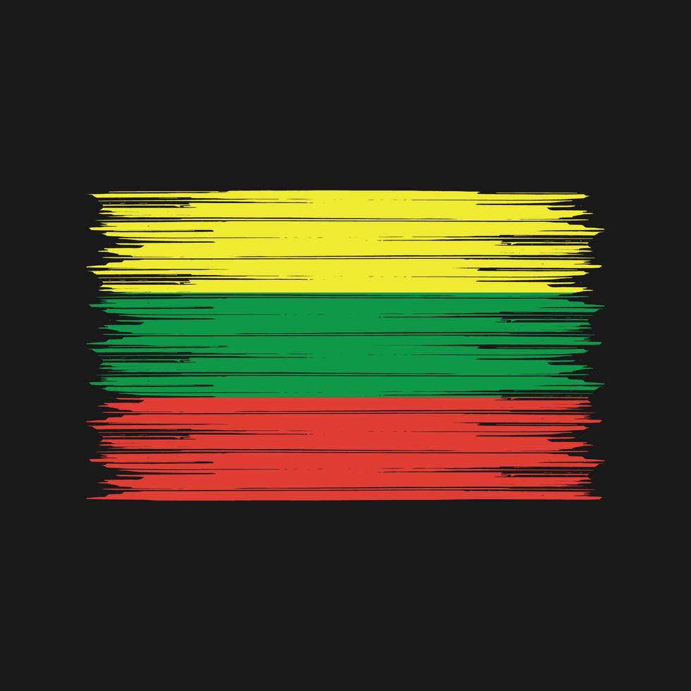 Lithuania Flag Brush. National Flag vector