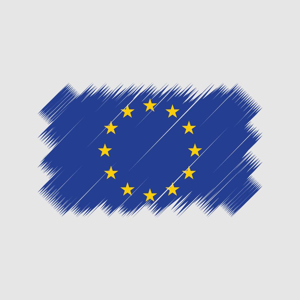 vector de pincel de bandera europea. bandera nacional