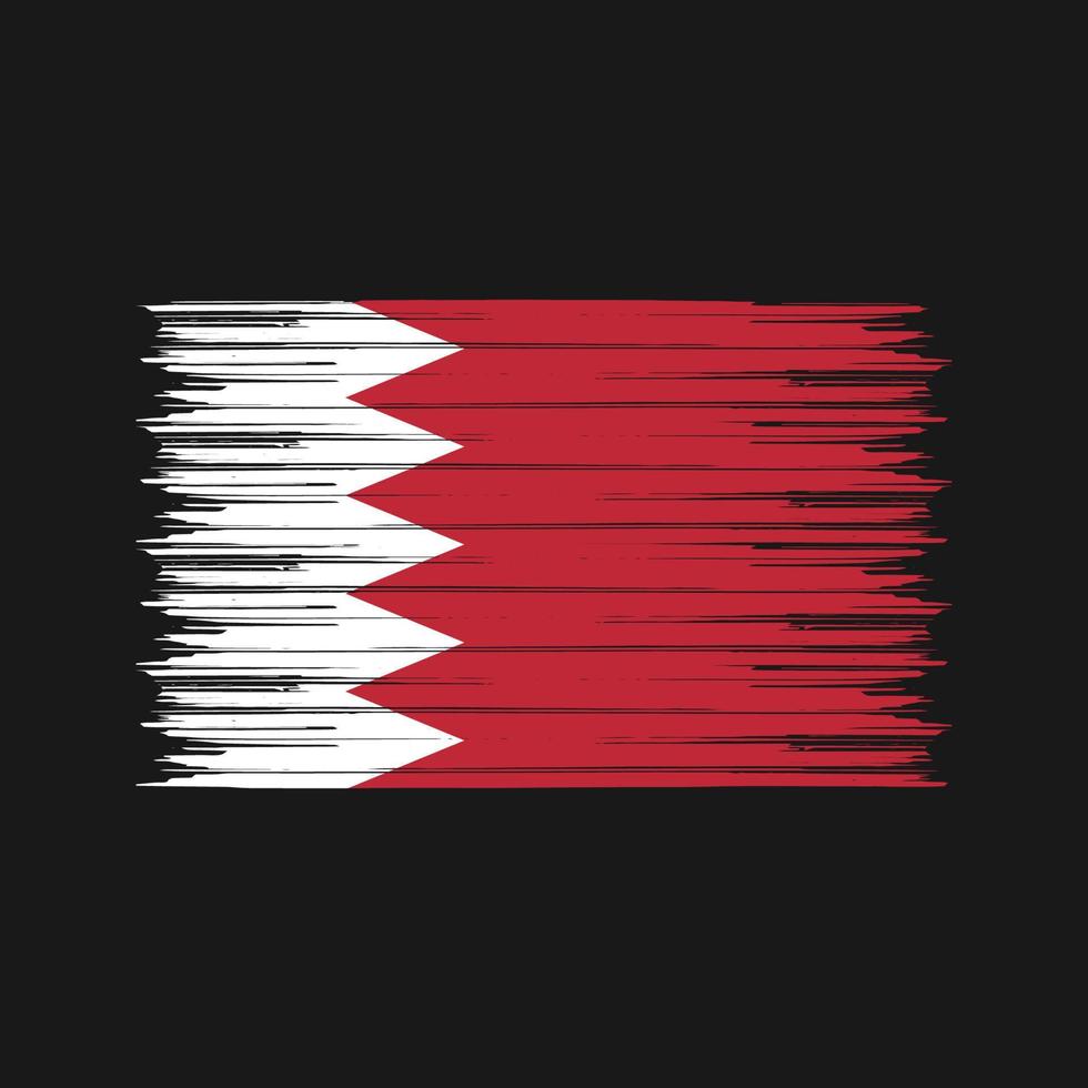 pincel de bandera de bahrein. bandera nacional vector