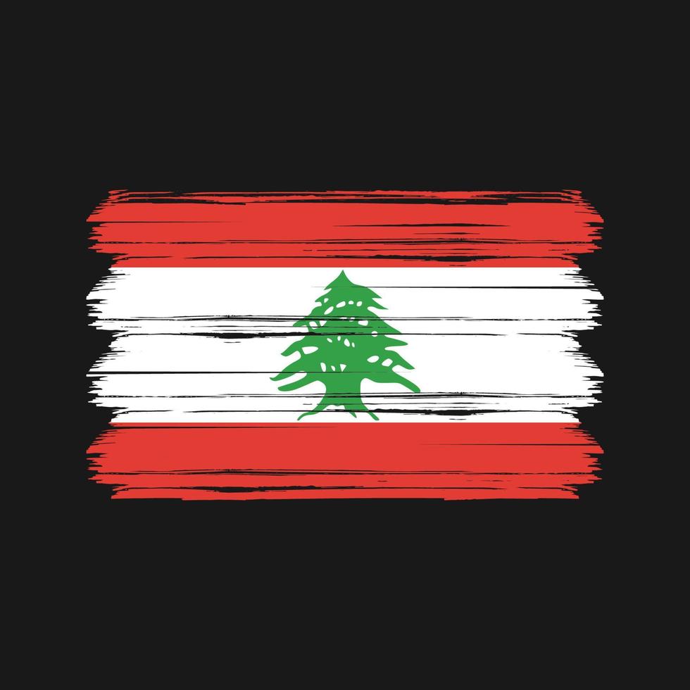 vector de bandera de Líbano. bandera nacional