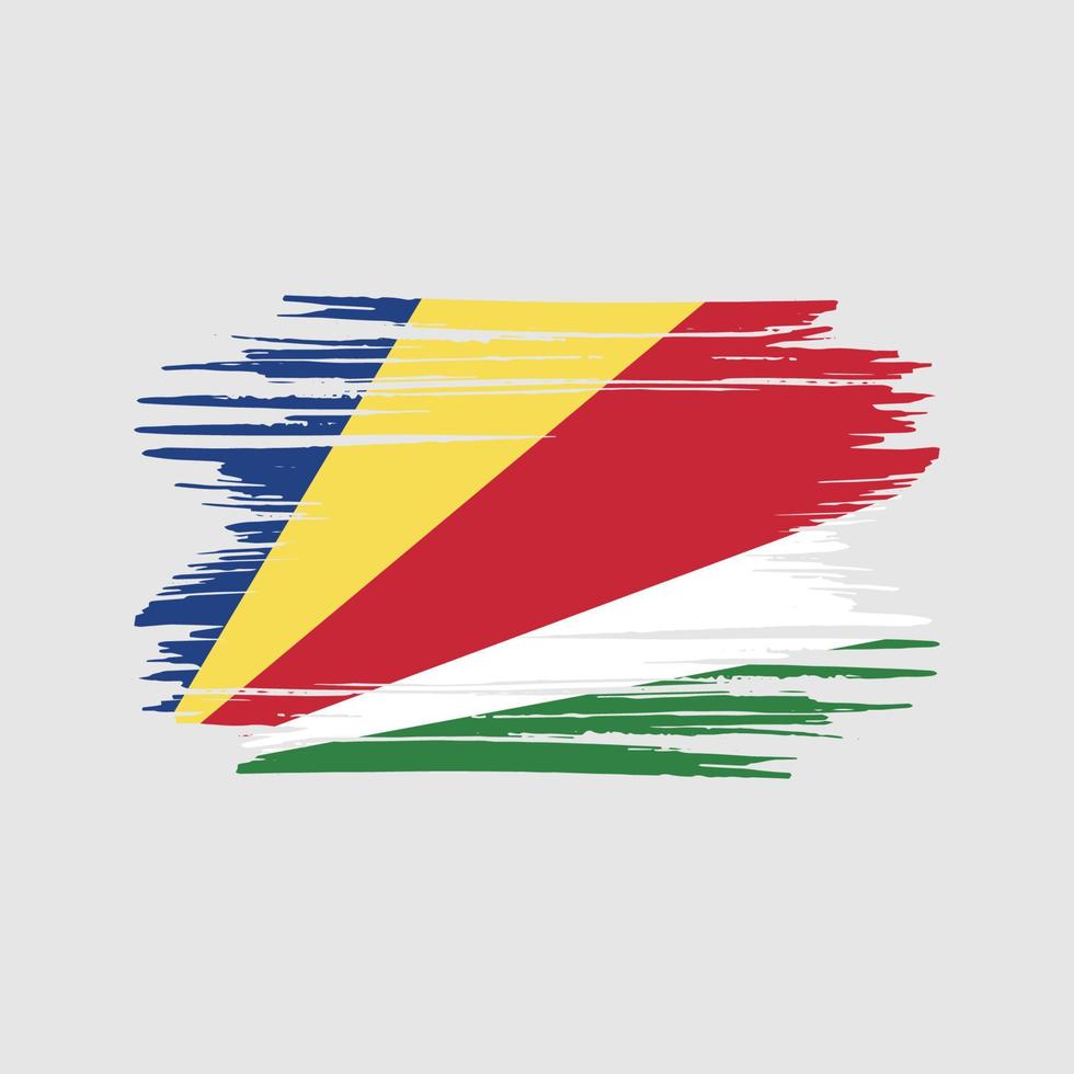 trazos de pincel de bandera de seychelles. bandera nacional vector