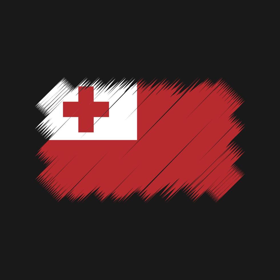 Tonga Flag Brush Vector. National Flag vector