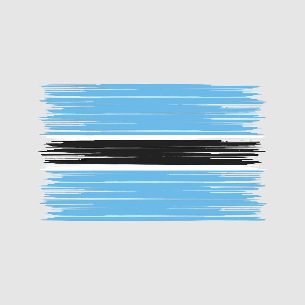 Botswana Flag Brush. National Flag vector