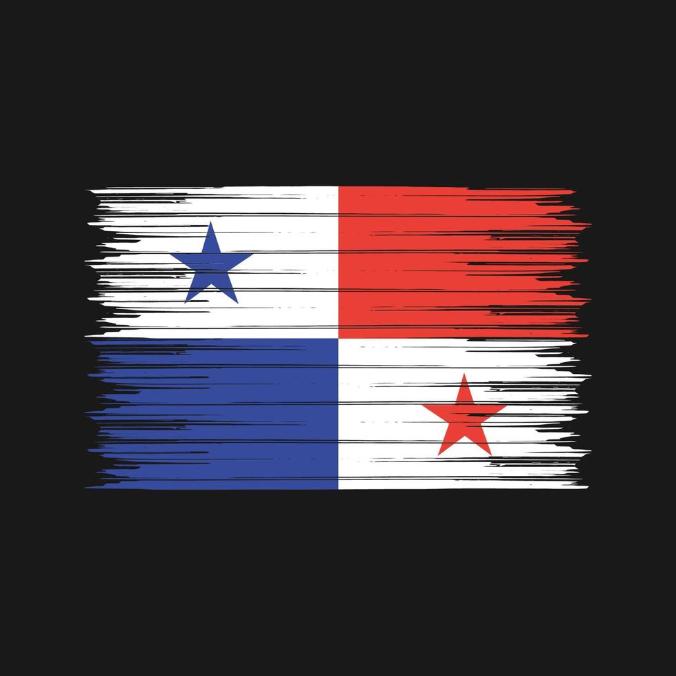 Panama Flag Brush. National Flag vector