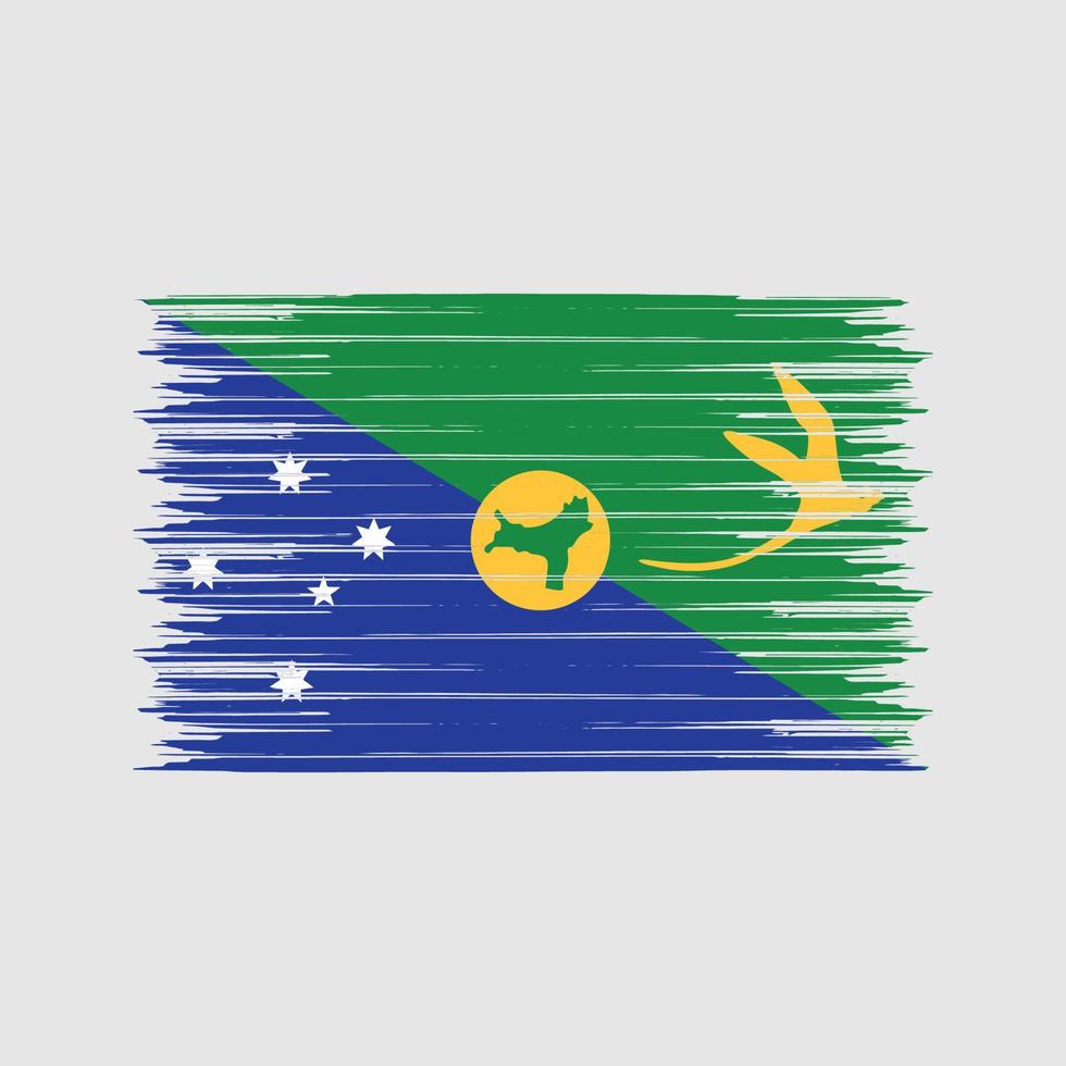 Christmas Islands Flag Brush. National Flag vector