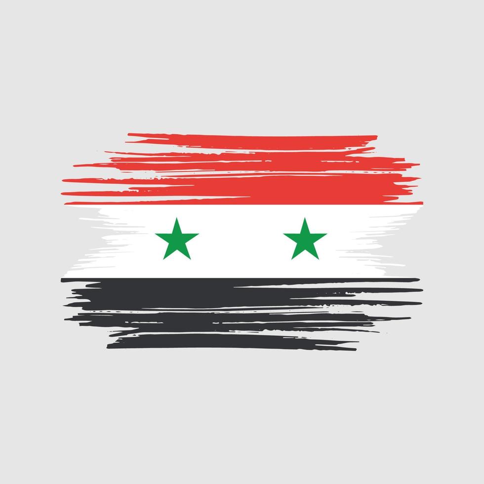 Syria Flag Brush Strokes. National Flag vector