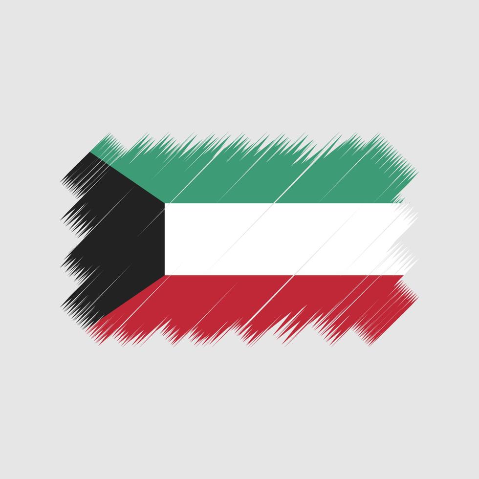 Kuwait Flag Brush Vector. National Flag vector