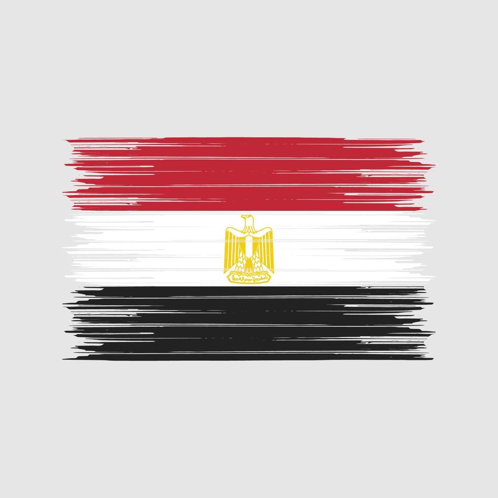 cepillo de bandera de egipto. bandera nacional vector