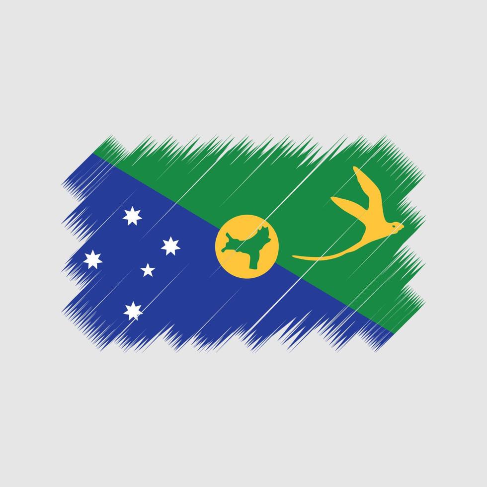 Christmas Islands Flag Brush Vector. National Flag vector