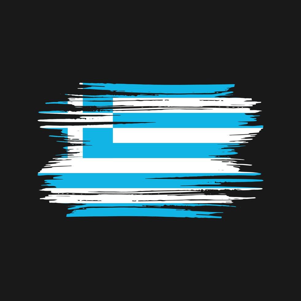 trazos de pincel de bandera de grecia. bandera nacional vector