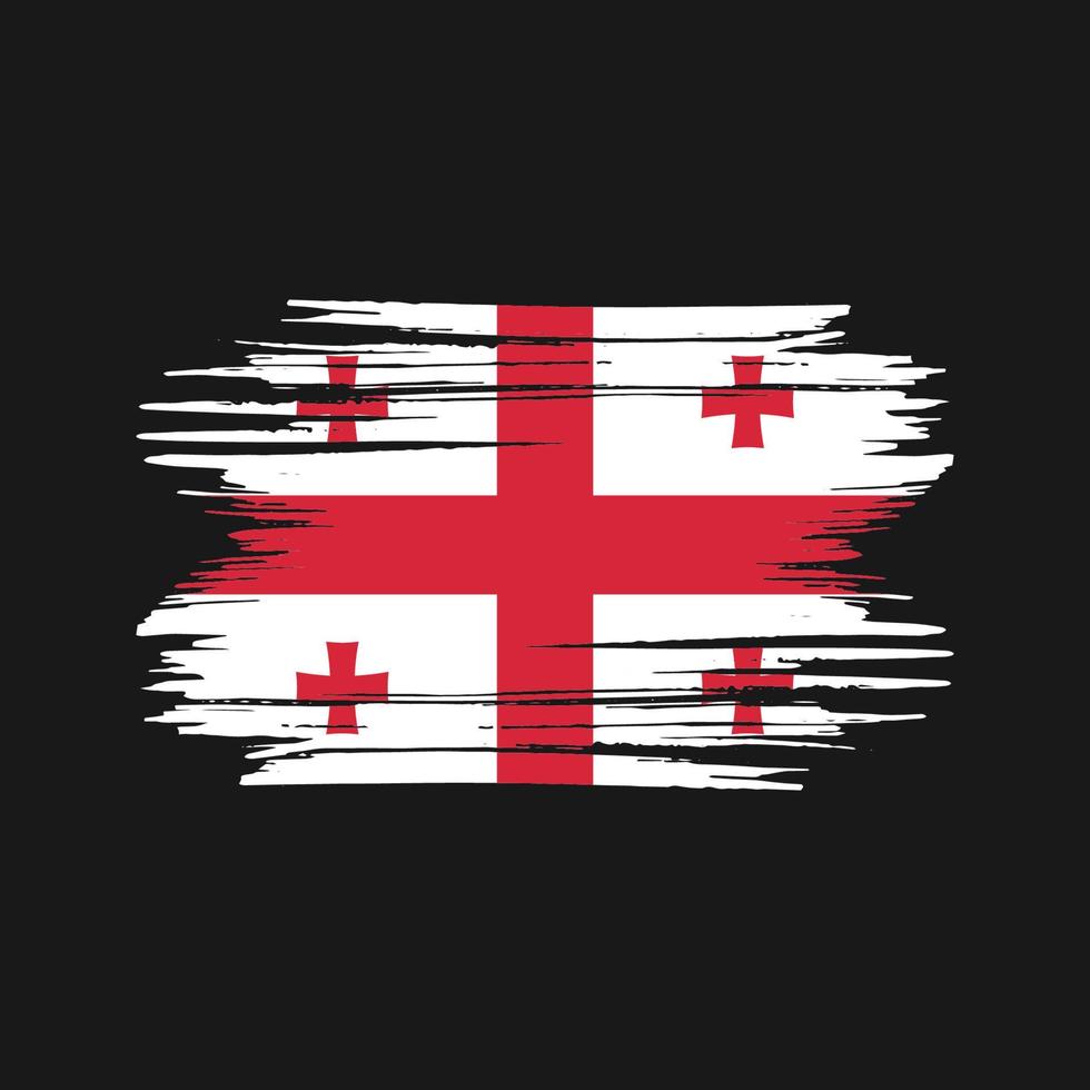Georgia Flag Brush Strokes. National Flag vector