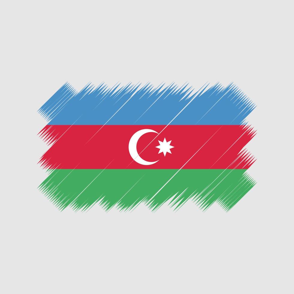 vector de pincel de bandera de azerbaiyán. bandera nacional