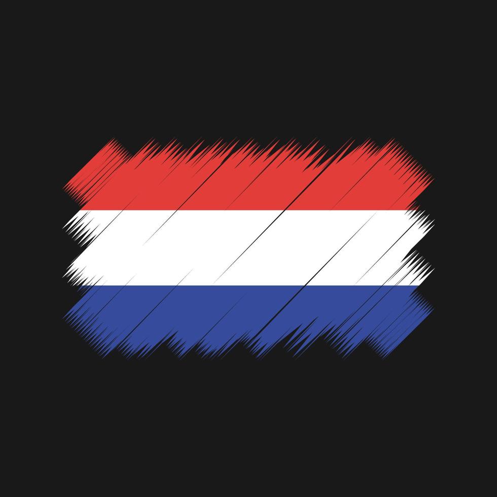 Netherlands Flag Brush Vector. National Flag vector