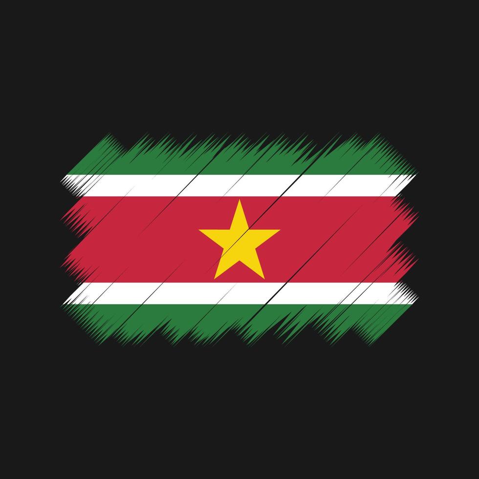 Suriname Flag Brush Vector. National Flag vector