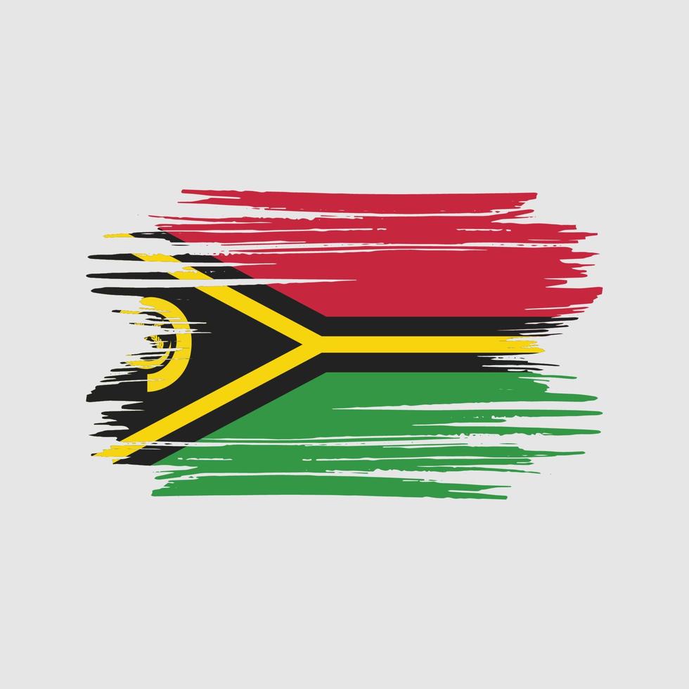 trazos de pincel de bandera de vanuatu. bandera nacional vector