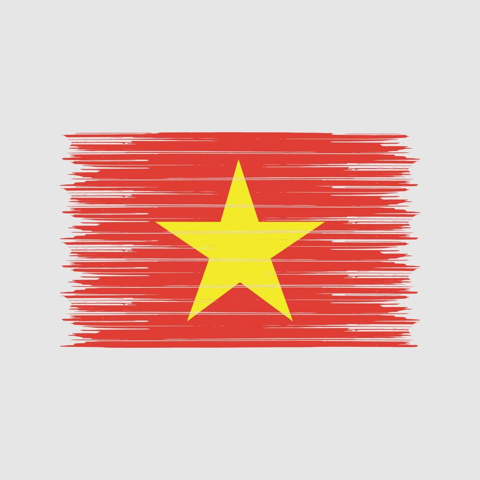 Vietnam Flag Brush. National Flag vector