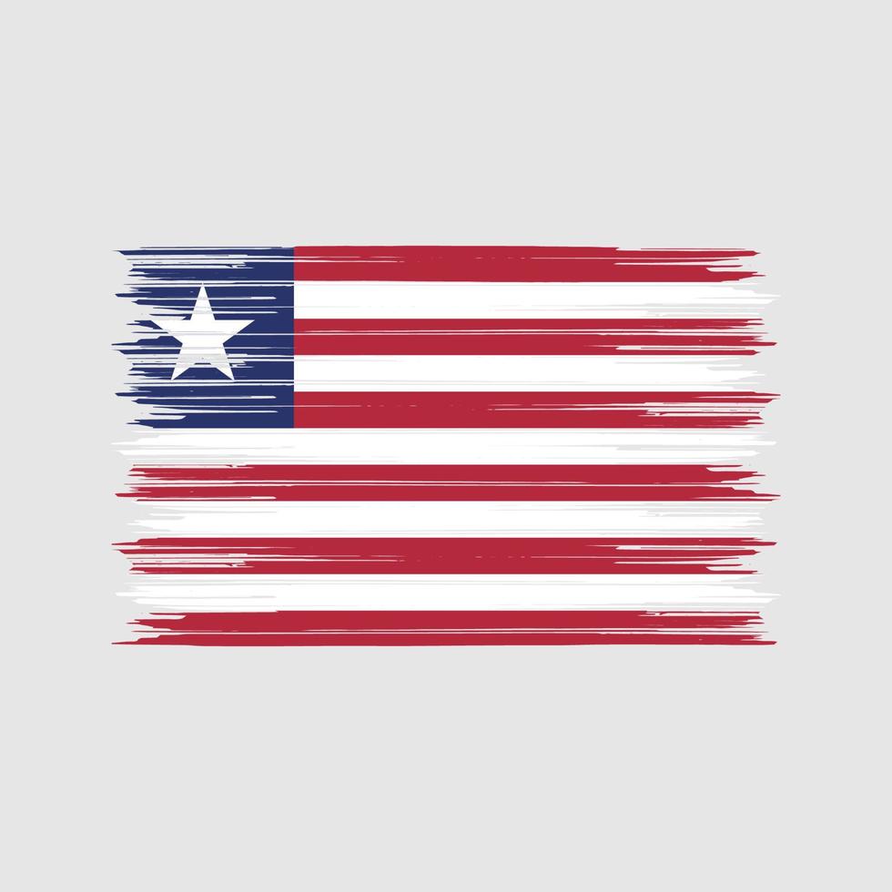 Liberia Flag Brush. National Flag vector