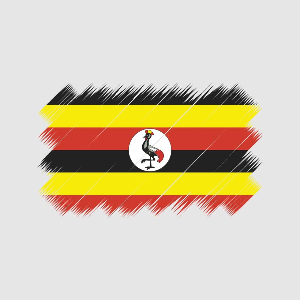 Uganda Flag Brush Vector. National Flag vector