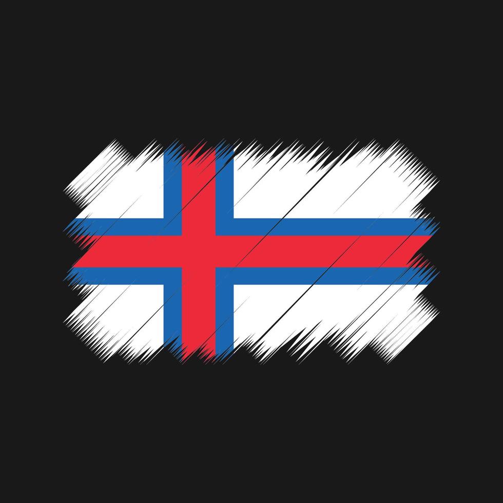 Faroe Islands Flag Brush Vector. National Flag vector