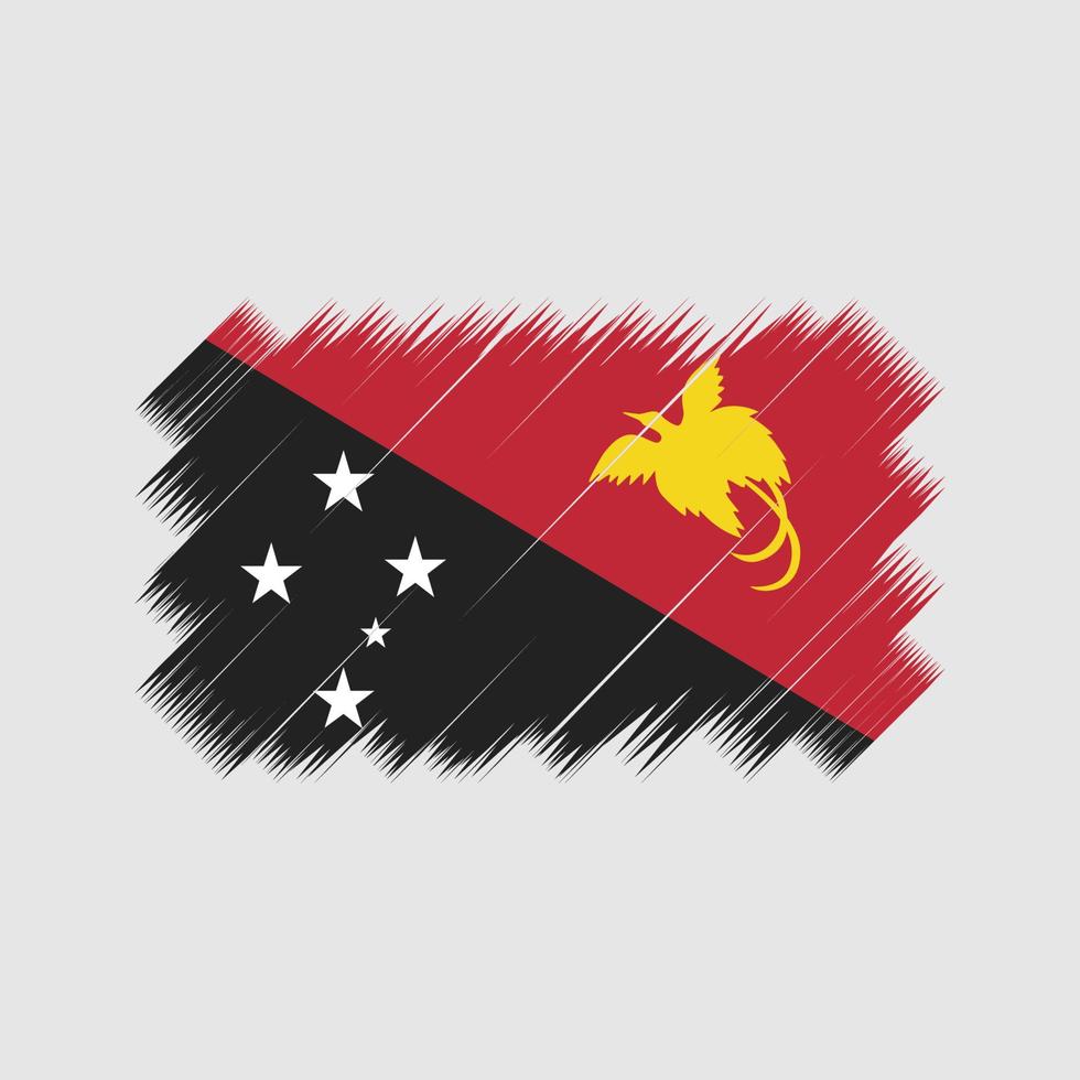 Papua New Guinea Flag Brush Vector. National Flag vector