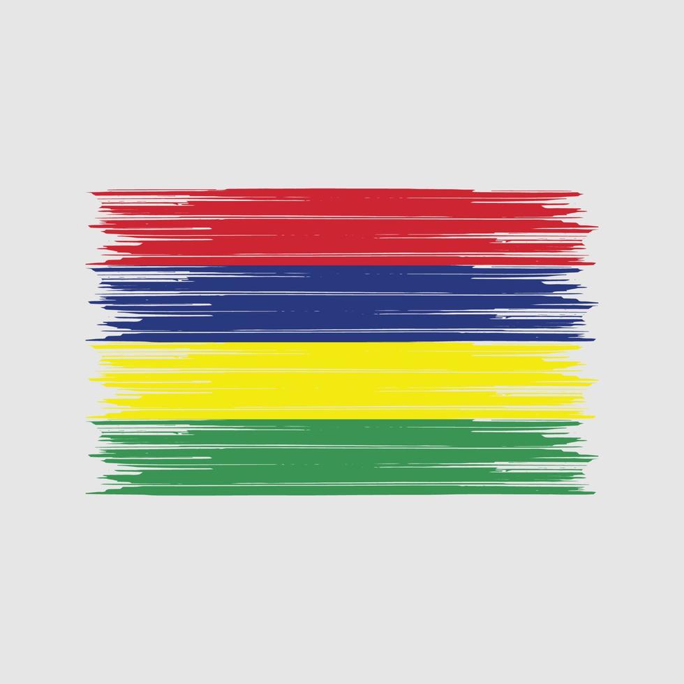 Mauritius Flag Brush. National Flag vector