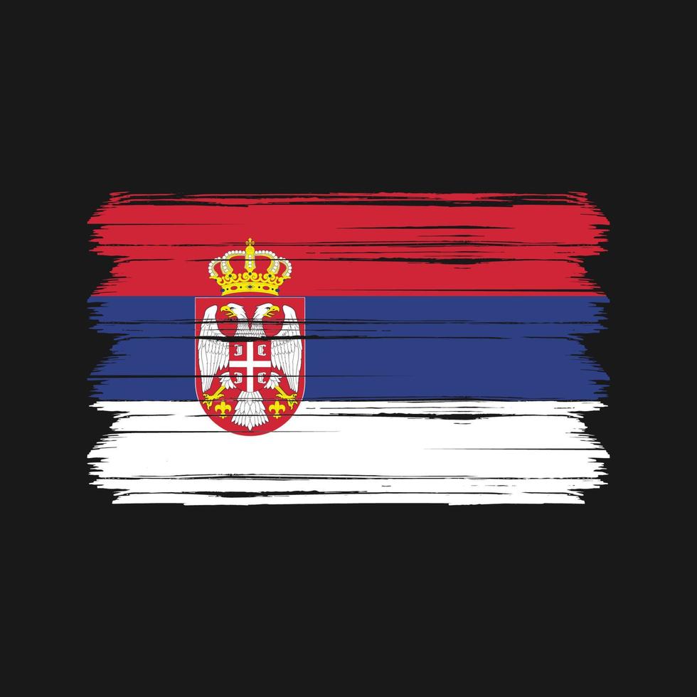 vector de bandera serbia. bandera nacional